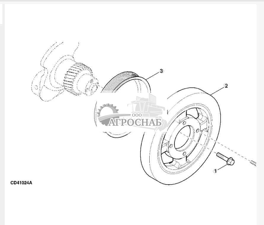CRANKSHAFT PULLEY WITH TORSIONAL DAMPENER 